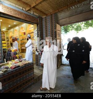 Der bunte und lebendige Markt in Nizwa, Oman. Stockfoto