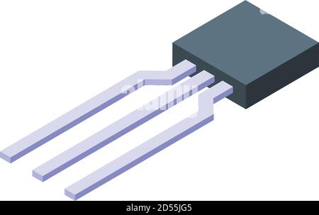Symbol für elektronische Komponenten, isometrischer Stil Stock Vektor