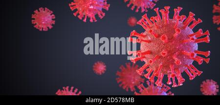Covid 19 Virus Pandemie Coronavirus 3d Renderbild Stockfoto