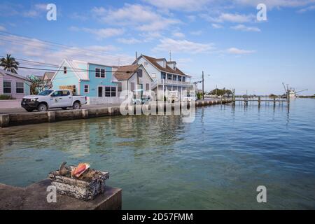 Bahamas, Abaco Islands, Green Turtle Cay, New Plymouth Stockfoto