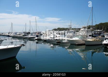 Boote und Yachten in Marina Nelson New South Wales Australien Stockfoto