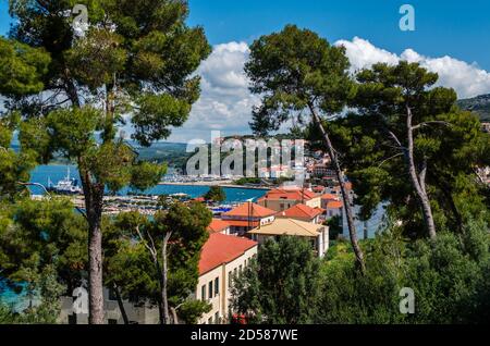 Pylos Griechenland - die malerische und friedliche Stadt der Präfektur Messinia im Südwesten Griechenlands an der Küste des IO Stockfoto