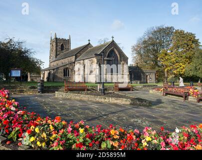 All Saints Pfarrkirche in Ilkley, West Yorkshire Stockfoto