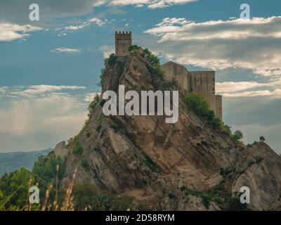 Schöne Aussicht auf Roccalegna Abruzzen Stockfoto