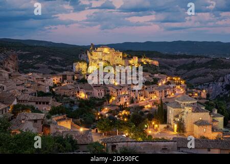 Townscape, Alquezar, Huesca, Aragon, Spanien Stockfoto