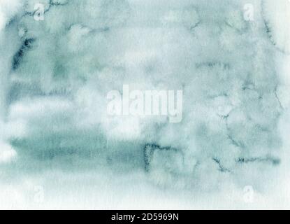 Grüne Aquarelltextur. Abstrakter Hintergrund. Handbemalte Cliparts für kreative diy, Scrapbooking Projekte. Stockfoto