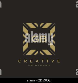 GB Anfangsbuchstabe Luxus Ornament Monogramm Logo Vorlage Vektor Stock Vektor