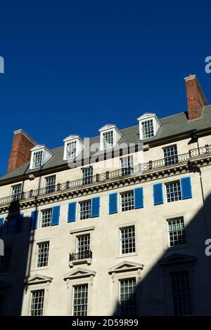 Royal College of Nursing Library Georgische Büros, Henrietta Place, Marleybone, Westminster, Westend, London, Großbritannien Stockfoto