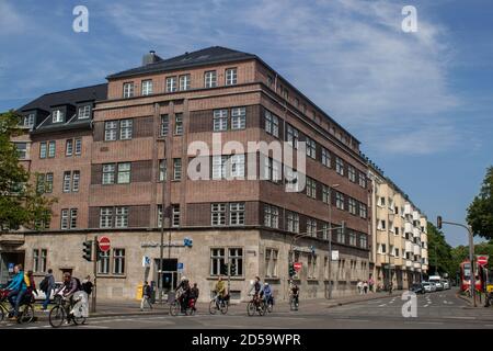 Schönen Straße mit alten Häusern im Herzen von Köln. Deutschland Stockfoto