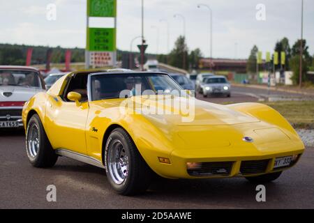 Historischer Sportwagen, Oldtimer - Cheevrolet Corvette Stingray (C3) Stockfoto