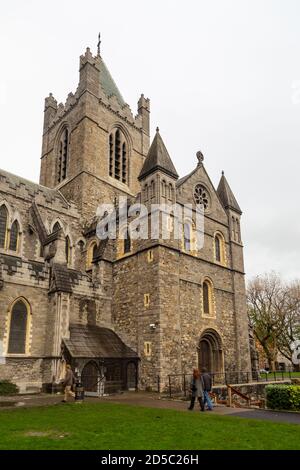 Dublin, Irland - 09. November 2015: Christ Church Cathedral formeller die Kathedrale der Heiligen Dreifaltigkeit, ist die Kathedrale der Vereinigten Diözesen o Stockfoto