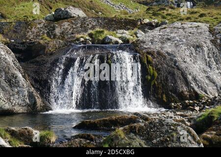 Aberfalls Wasserfall Coedydd aber Naturschutzgebiet snowdonia Nationalpark Wales VEREINIGTES KÖNIGREICH Stockfoto