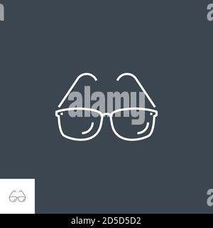 Symbol Für Die Vektorlinie Für Sonnenbrillen. Stock Vektor