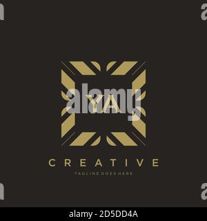 Ya Anfangsbuchstabe Luxus Ornament Monogramm Logo Schablone Vektor Stock Vektor