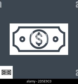 Dollar Flat Vector-Symbol Stock Vektor