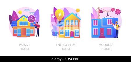 Innovative private Konstruktionstechnologien abstrakte Konzept Vektor Illustrationen. Stock Vektor