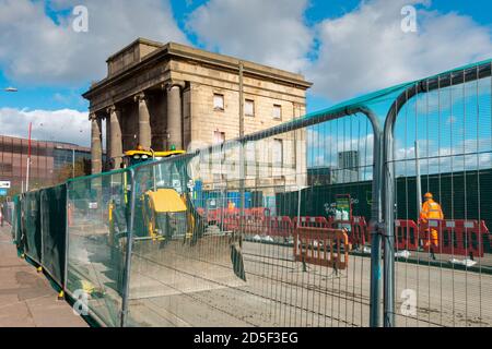 HS2-Arbeiten im Gange von Curzon Street Station in Birmingham, Großbritannien 2020 Stockfoto