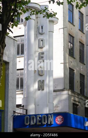 Odeon Cinema in Birmingham an der New Street. Einige Kinos in der Kette sind gezwungen, nur an den Wochenenden wegen Coronavirus zu öffnen Stockfoto