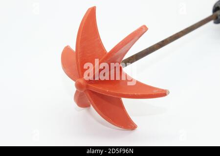 Ein Bild des Stabmixers auf weißem Hintergrund Stockfoto