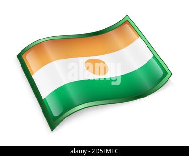 Nigerianische Flaggen-Symbol. Stockfoto