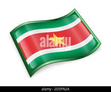 Suriname-Flaggen-Symbol. Stockfoto