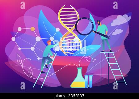 Genetisch veränderte Pflanzen Konzept Vektor Illustration. Stock Vektor