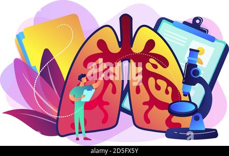 Obstruktive Lungenerkrankung Konzept Vektor-Illustration. Stock Vektor