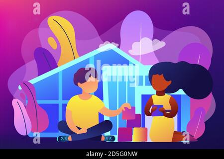 Autismus-Zentrum Konzept Vektor-Illustration. Stock Vektor