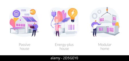 Innovative private Konstruktionstechnologien abstrakte Konzept Vektor Illustrationen. Stock Vektor