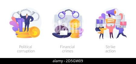 Politische Krise Vektor Konzept Metaphern. Stock Vektor