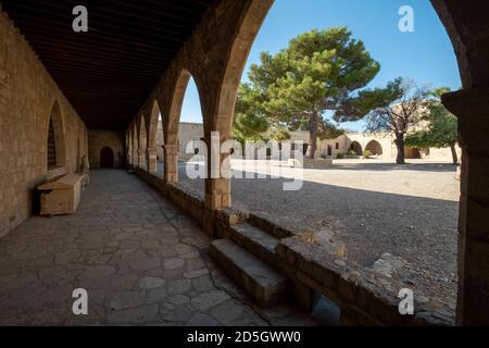 Das Museum von Palaipafos. Das Museum befindet sich im Ostflügel des Lusigner mittelalterlichen Herrenhauses in der archäologischen Stätte von Kouklia villag Stockfoto