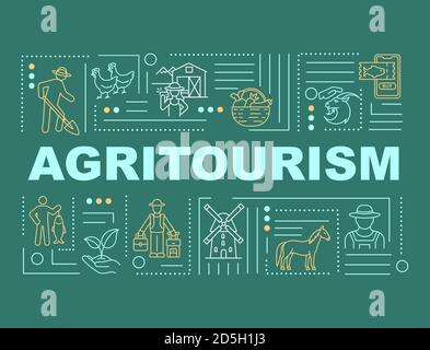 Bauernhöfe Wort Konzepte Banner Stock Vektor