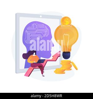 Künstliche Intelligenz in der Finanzierung abstrakte Konzept Vektor Illustration. Stockfoto