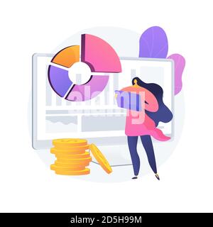 Finanzdatenmanagement abstrakte Konzept Vektor Illustration. Stock Vektor