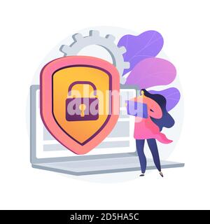 Cyber Security Risk Management Abstract Concept Vector Illustration. Stock Vektor