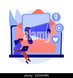 E-Mail Marketing abstraktes Konzept Vektor Illustration. Stock Vektor