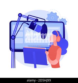 Voice over Services abstrakte Konzept Vektor Illustration. Stock Vektor