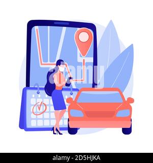 Stellen Sie schnell und effizient Pickup Service abstrakt Konzept Vektor Illustration. Stock Vektor