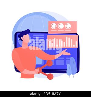 Klimadaten teilen und verwenden abstrakte Konzept Vektor Illustration. Stock Vektor