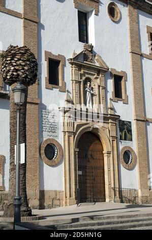 Ronda, España, Hiszpania, Spanien, Spanien; Iglesia de Nuestra Señora de la Merced; Fassade, Portal, Haupteingang. Fassade, Portal, Haupteingang. Stockfoto