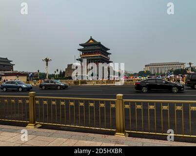 Peking China Tienanmen-Platz Denkmal für die Helden des Volkes Stockfoto