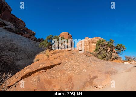 Arches National Park im Oktober Sonnenschein Stockfoto