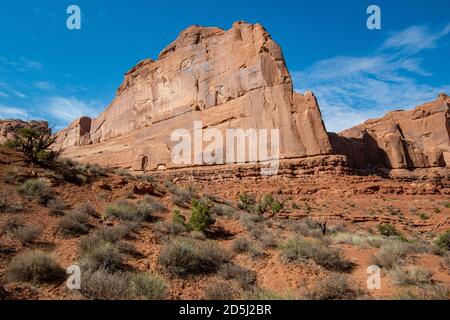 Arches National Park im Oktober Sonnenschein Stockfoto