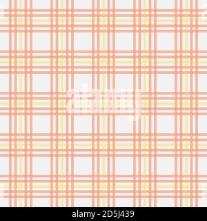Tartan Vektor Nahtlose Muster, Hellgelb Und Orange Stock Vektor