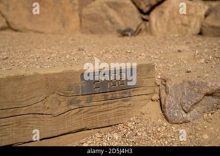 2768 Zeichen markiert die oberste Stufe der Manitou Steigung Wandern Sie in Colorado Stockfoto