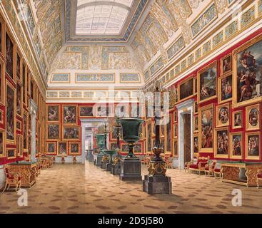 HAU Edward Petrovich - Innenräume der Neuen Eremitage - Der Raum der italienischen Kunst - Russische Schule - 19 Jahrhundert Stockfoto