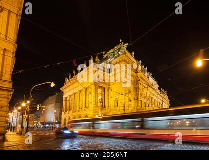 Praha: Nationaltheater (Narodni divadlo) in Nove Mesto, Neustadt, Praha, Prag, Prag, Tschechien Stockfoto