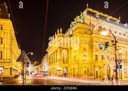 Praha: Nationaltheater (Narodni divadlo) in Nove Mesto, Neustadt, Praha, Prag, Prag, Tschechien Stockfoto