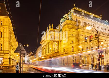 Praha: Nationaltheater (Narodni divadlo) in Nove Mesto, Neustadt, Praha, Prag, Prag, Tschechien Stockfoto