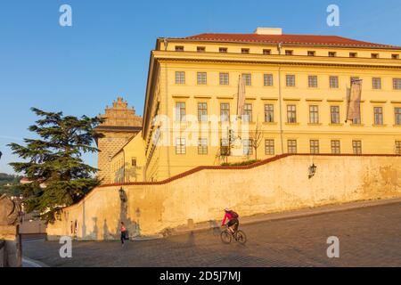 Praha: Salm Palace (Salmovsky palac), , Teil der Nationalgalerie Prag in Hradcany, Castle District, Praha, Prag, Prag, Tschechien Stockfoto